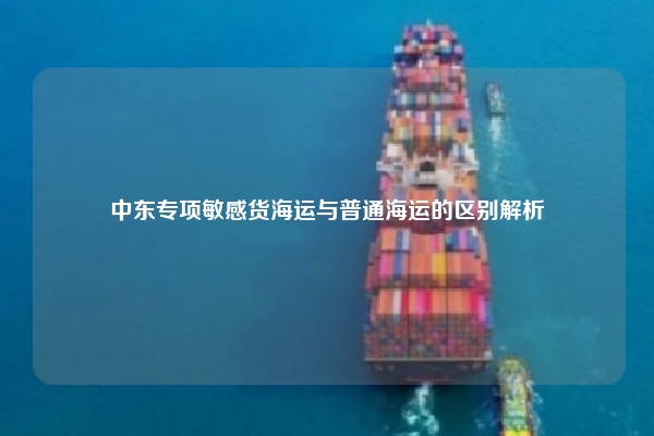 中东专项敏感货海运与普通海运的区别解析