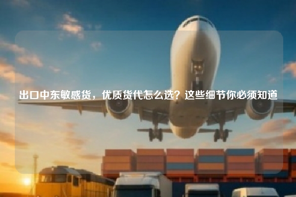 出口中东敏感货，优质货代怎么选？这些细节你必须知道