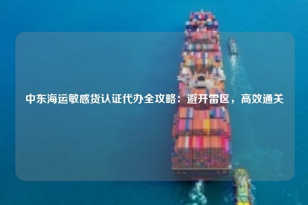 中东海运敏感货认证代办全攻略：避开雷区，高效通关