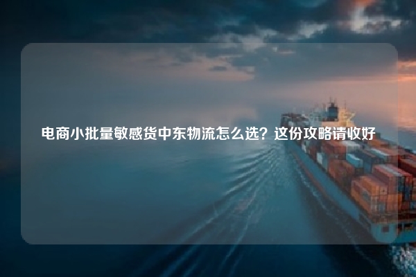 电商小批量敏感货中东物流怎么选？这份攻略请收好