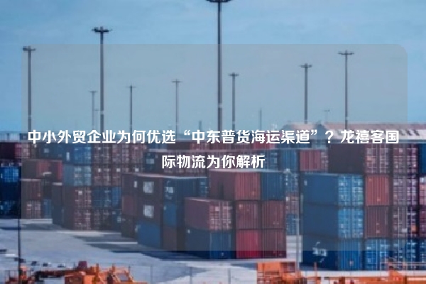 中小外贸企业为何优选“中东普货海运渠道”？龙禧客国际物流为你解析
