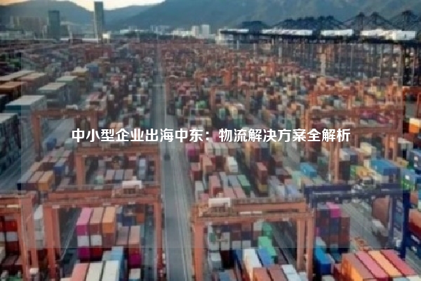 中小型企业出海中东：物流解决方案全解析