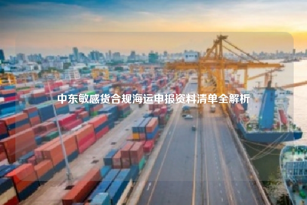 中东敏感货合规海运申报资料清单全解析